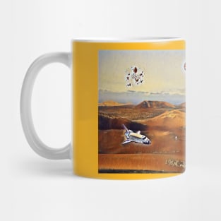 Marte - naranja geométrico Mug